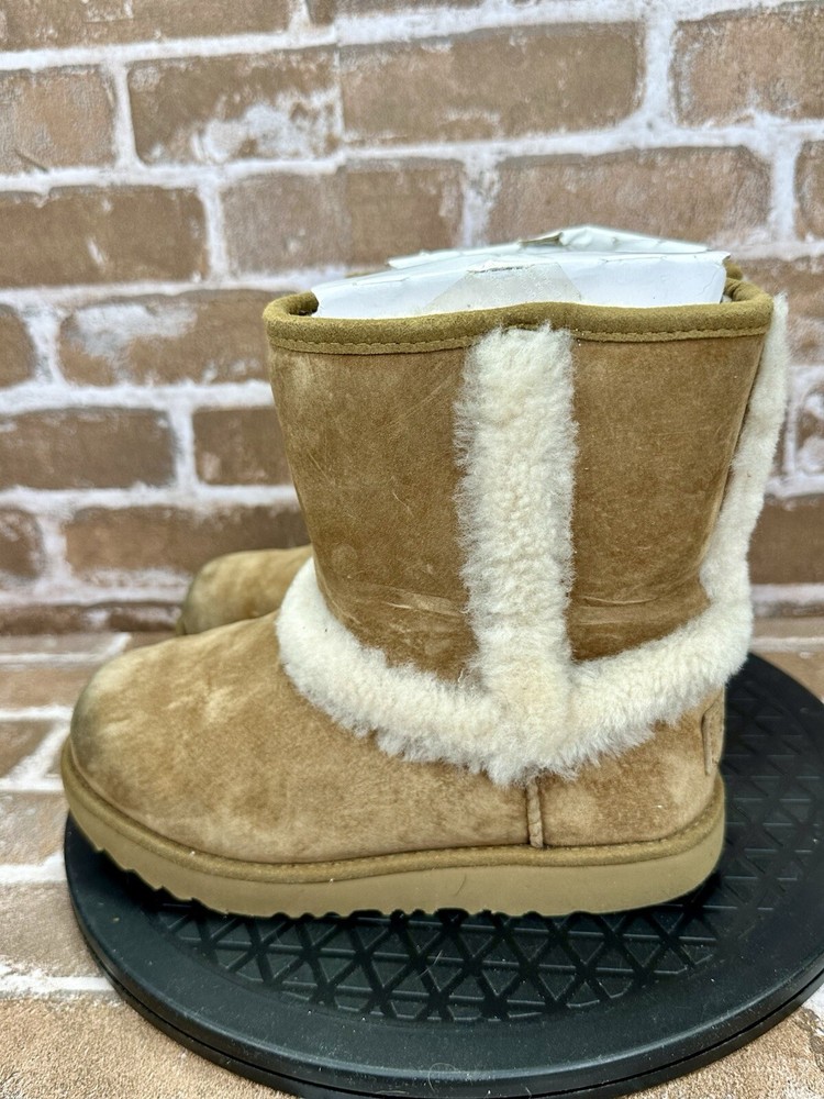 UGG Hadley II Waterproof Shearling Lined Winter Boots Brown Girls Youth Size 1