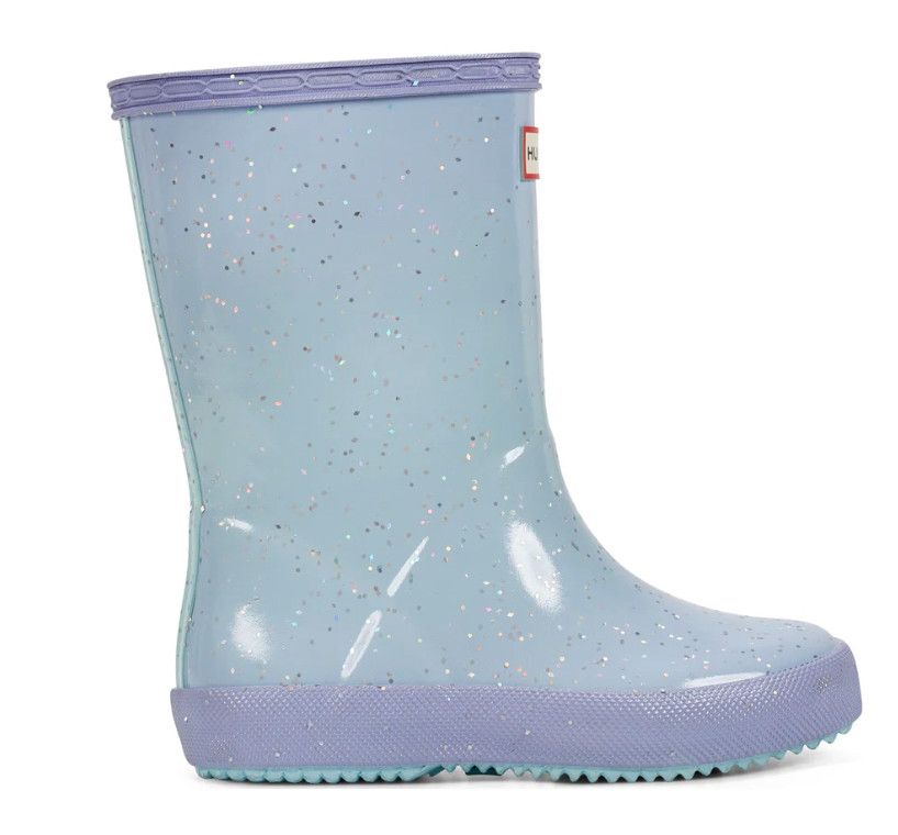 NWD $85 Hunter Little Kid First Classic Giant Glitter Blue/Purple US11/UK10/EU28