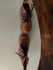 Mikoleon Heirloom Classic handmade leather boots in brown. 6.5 INCHES Toddler