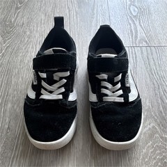 VANS Unisex Kids Black White Canvas Sneakers US Size 13.0 Low Top