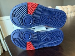 Size 10.5K Adidas Hoops Mid 3.0 K Cloud Wht/Victory Blue/Scarlet GZ9647