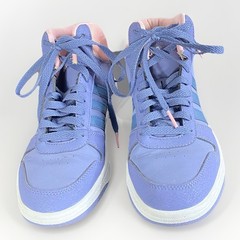 Adidas Hoops Mid Top 2.0 Athletic Sneakers Shoes Youth 6 Purple Pink Basketball