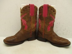ANDERSON BEAN BOOTS Brown Square Toe Boots Youth Kids size 10 Style 7011
