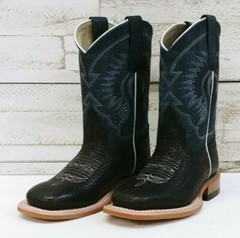 Kids Horse Power by Anderson Bean Boots-Black Bull/Aqua Monet, HPK1831, HPY1831