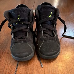 Jordan Air Jordan 13 Unisex Kids Black Leather Mid Top Lace-Up Sneaker US 6