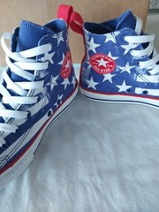 Converse All Star Chuck Taylor American Flag Stars Stripes Shoes Junior Size 1