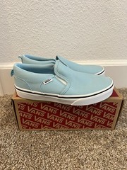 Vans “Asher” Slip On Canvas crystal blue Youth Size 4 New In Box
