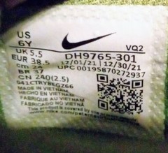 Nike Dunk Low Unisex Kids Green/White Leather Lace-Up 6Y DH9765-301