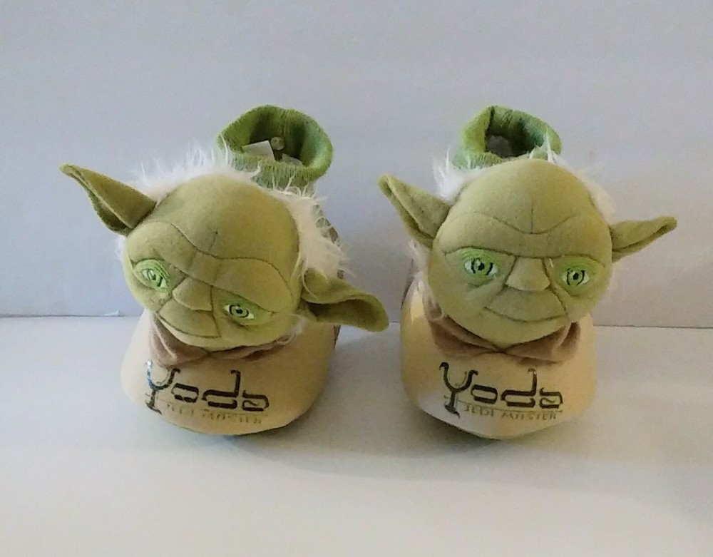 Star Wars Yoda Jedi Master Socktop Slippers Kids Size 9/10