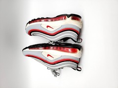 Size 5Y (GS) – Nike Air Max 97 Low Wolf Grey Red – GOOD CONDITION NO BOX