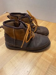 Ugg Zipper Boots Kids Size 12 BROWN 1094574T Callum Boys Girls Lace up