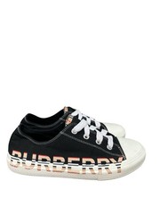 Burberry Kids Black Mini Larkhall lace up Trainers Low Top Sneaker Size 31 Shoes