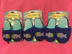 Childrens Blue FUN FISH SLIPPERS Various Sizes Available S~M~L *NEW~FREE SHIP*