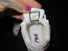 FILA DISRUPTOR II Throw back White Sneaker Shoes Lace up Toddler Size 4