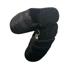 Bench Juniors Kid’s Black Puffer Slippers Sherpa Quilted Slide FiberFill (S03)