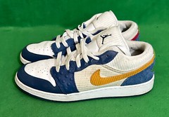 Nike Air Jordan 1 Low SE GS French Blue DR6960-400 Shoes Size Youth 7Y.