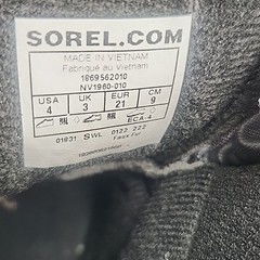 SOREL Little Kid’s Snow Commander Insulated Boots, Black/Charcoal Size 4