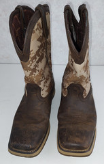 Durango Digital Desert Camo Brown 8″ Kids Western Boots Size 6M NO INSOLES