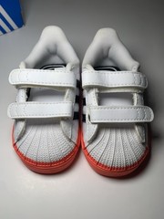adidas Superstar CF I Kids Hook & Loop Strap Leather Sneakers 4K EU19 GY3329