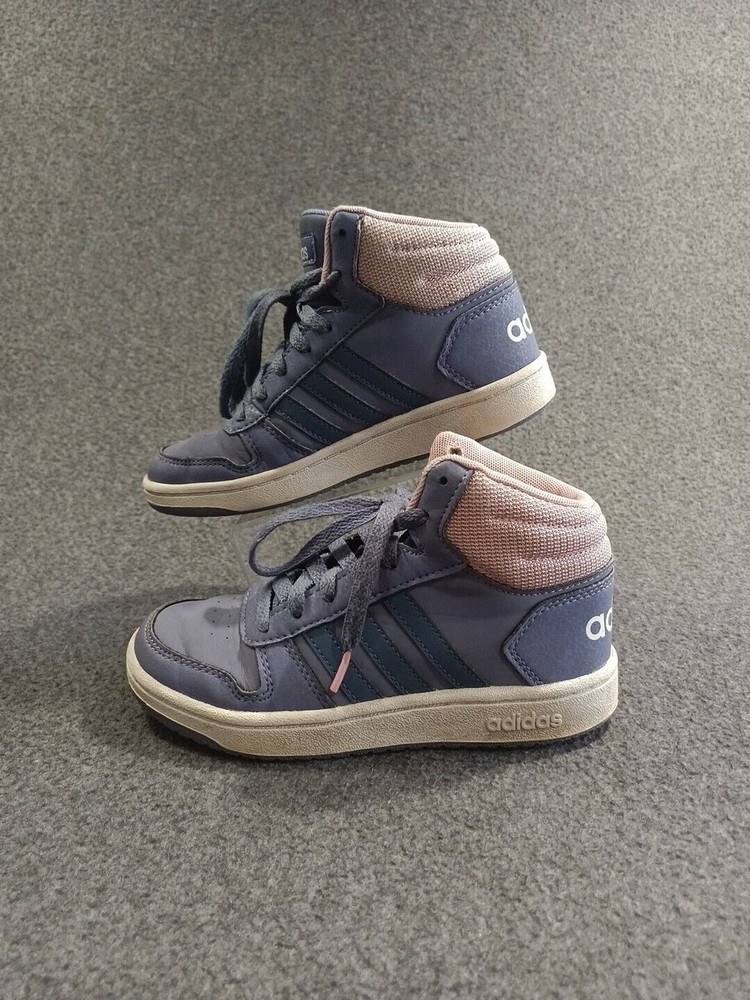 Adidas Hoops Mid Top 2.0 Athletic Sneakers Shoes Youth 1 Purple Pink Basketball