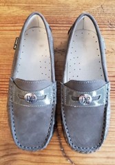 PLINER JRS. Sz. 28 Toddler (US sz. 10.5) Driving Mocs Gray