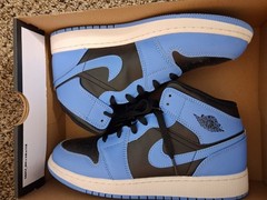 Jordan Air Jordan 1 Mid (GS) University Blue/Black/White Kids Size 7(Pre-owned)