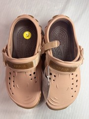 Crocs Echo Unisex Kids Clog Slip-On Pink/Brown Casual Shoes US 5