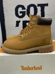 Timberland 6” Waterproof Premium Boot Junior “Wheat” TB112909-713 GS Size 5y