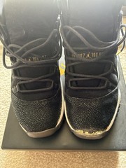 Jordan Air Jordan 11 Retro Premium GS Black High Top Sneakers 7.5 852626-030