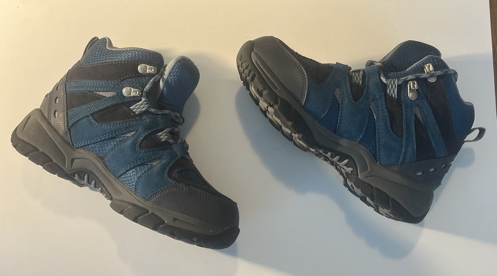 LL Bean Tek 2.5 Hiking Waterproof Trail Hiking Boots Blue Kids Size 4