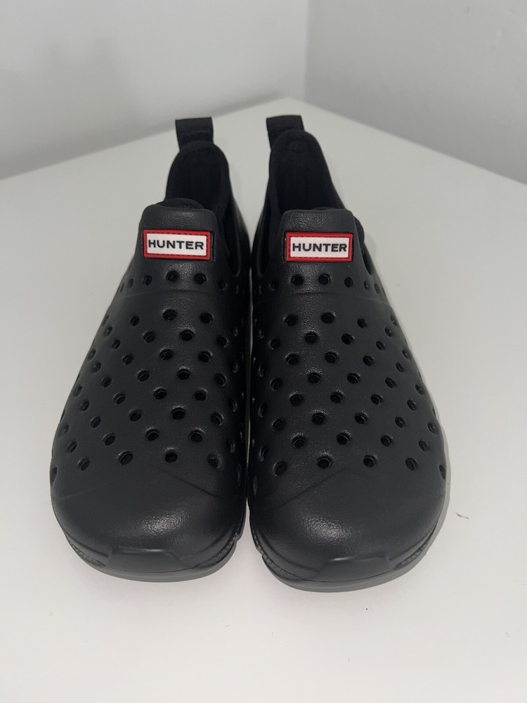 Hunter Black Original Lightweight Outdoor Water Shoes Kids Sz 2.5 S082