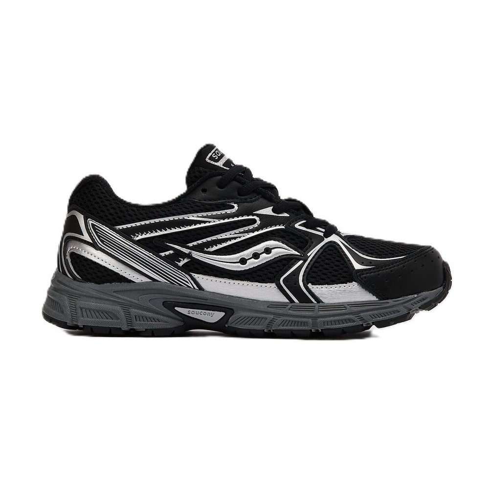 Saucony Ride Millenium Black Metallic Silver SYF25BB2 GS New