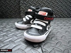CONVERSE INFANT PRO BLAZE STRAP HI BLACK/ WHITE /BRIGHT POPPY ORANGE SIZE 2