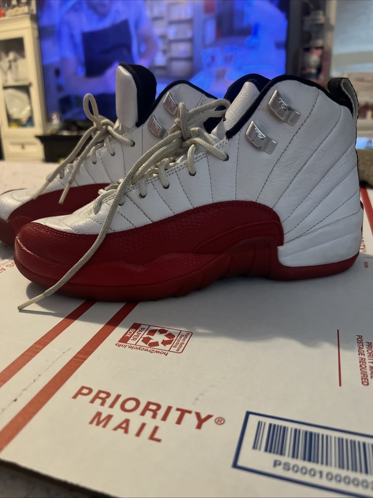 Air Jordan 12 Retro Mid Cherry Red Size 5.5 Youth