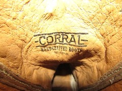 CORRAL E1476 Distressed Leather Square Toe Brown Cowboy Boots Youth size 13