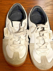 Puma Palermo (Little Kid) Sneaker, Black/Feather Gray/Gum, 1C US Unisex,