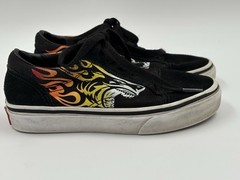 Vans Classic Old Skool Ferocious Flame Racing Sneakers Kids Size 1, Gently Used