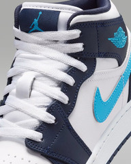 Jordan 1 Flight Mid ‚Obsidian’🔥New Kids Women’s Casual School Shoes DQ8423-404