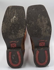 Twisted X Top Hand Youth Western Boots Brown Orange Leather Size 3M