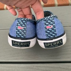 Sperry x Vineyard Vines Little Kids Chambray Seaside Slip-On Sneaker – Size 13