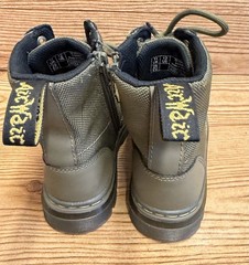 Dr Martens Combs J Combat Lace Up Olive Green Canvas Boots Youth Size US 12