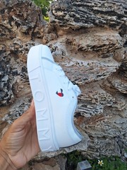Tommy Hilfiger Lace Up White Leather Platform Casual Shoes Sneaker Kid’s Size 2