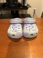 Crocs Classic Marbled Clog Kid’s Size C8 Purple /Pink/Blue Tye Dye