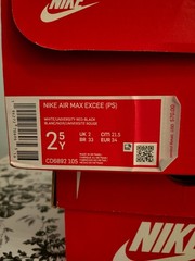 Nike Air Max Excee (PS) – Red/White/Black/Gray – US Kids Size 2.5Y