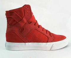 NEW SUPRA KIDS SKYTOP Red White Junior PS KIds Fashion/Casual Shoes SK13053 SZ 5