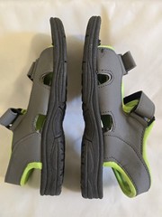RBX Kids Gray & Neon Green Double Strap Sandals (Walking, Water & Hiking) Size 3