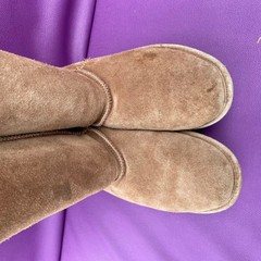 Bearpaw Emma Tall Youth Suede Boots Hickory Brown Coizy Size 3 Y-EMMA TALL