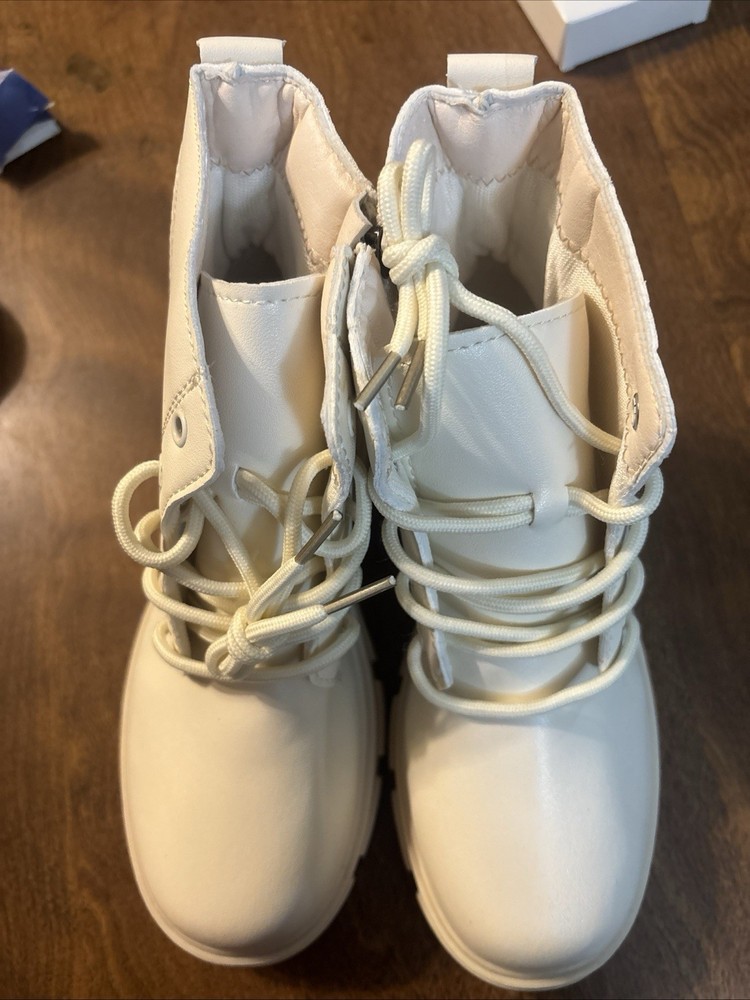 Kids White Multicolor Glitter Star Rainbow Ankle Booties, EU 37, Zip & Lace Up