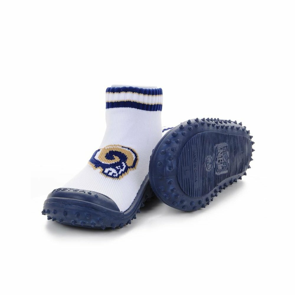 Kids Skidders NFL St. Louis Rams Skid-Proof Slip On Sock Grip Shoes