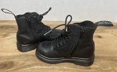 Dr. Martens 1460 Pascal Mono Toddler Black Leather Side Zip Boots Sz 7